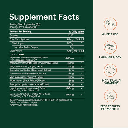10-in-1 Alpha Shilajit Gummies